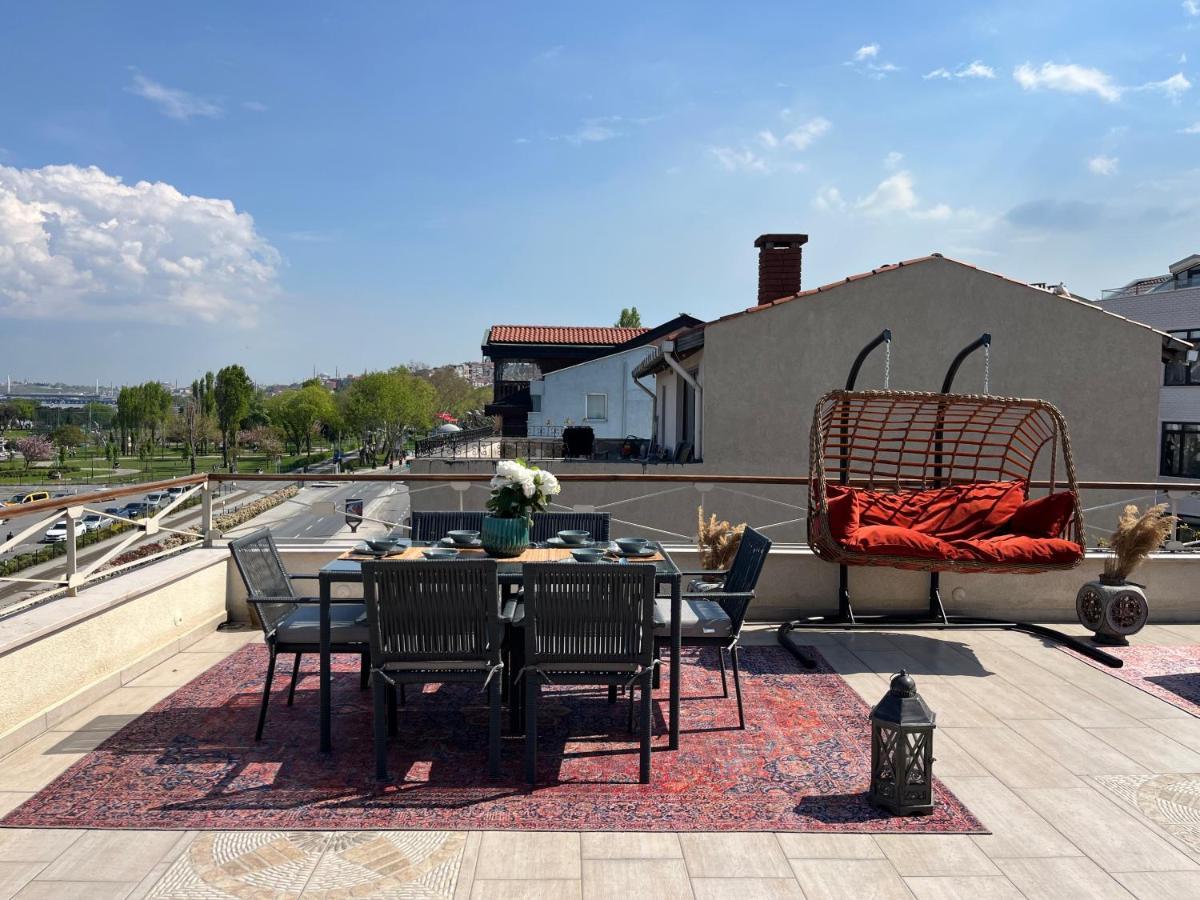Waterfront Apartment By The Tram - Terrace With Dome & Golden Horn View In Fatih 伊斯坦布尔 外观 照片