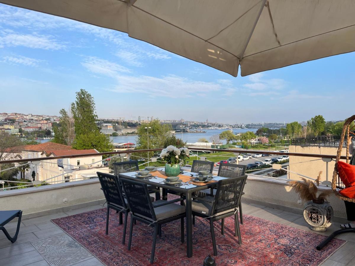 Waterfront Apartment By The Tram - Terrace With Dome & Golden Horn View In Fatih 伊斯坦布尔 外观 照片