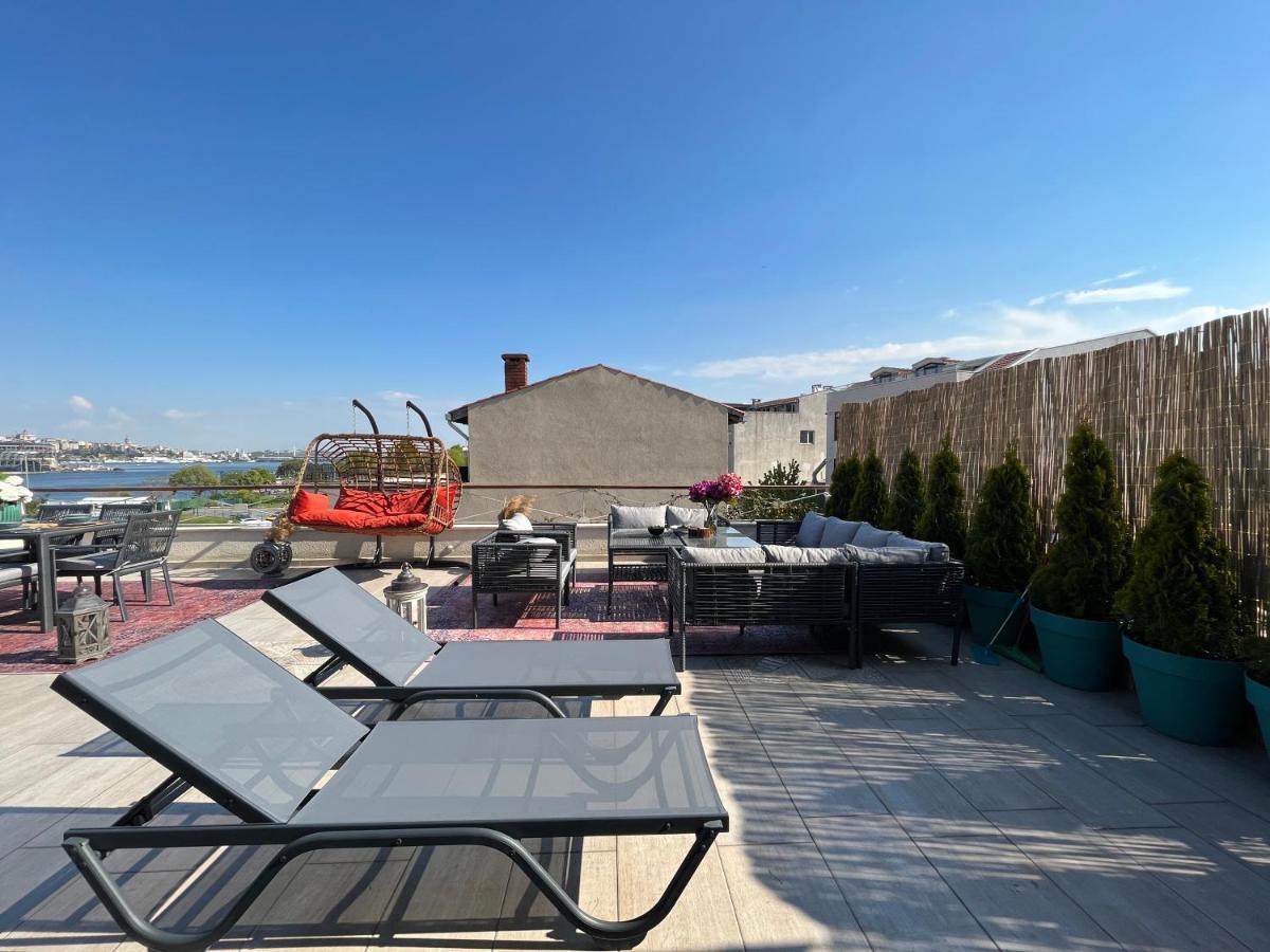 Waterfront Apartment By The Tram - Terrace With Dome & Golden Horn View In Fatih 伊斯坦布尔 外观 照片