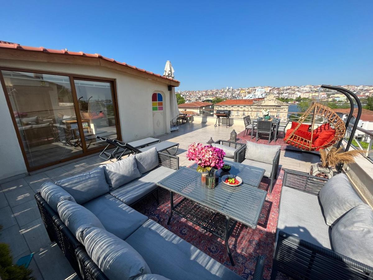 Waterfront Apartment By The Tram - Terrace With Dome & Golden Horn View In Fatih 伊斯坦布尔 外观 照片