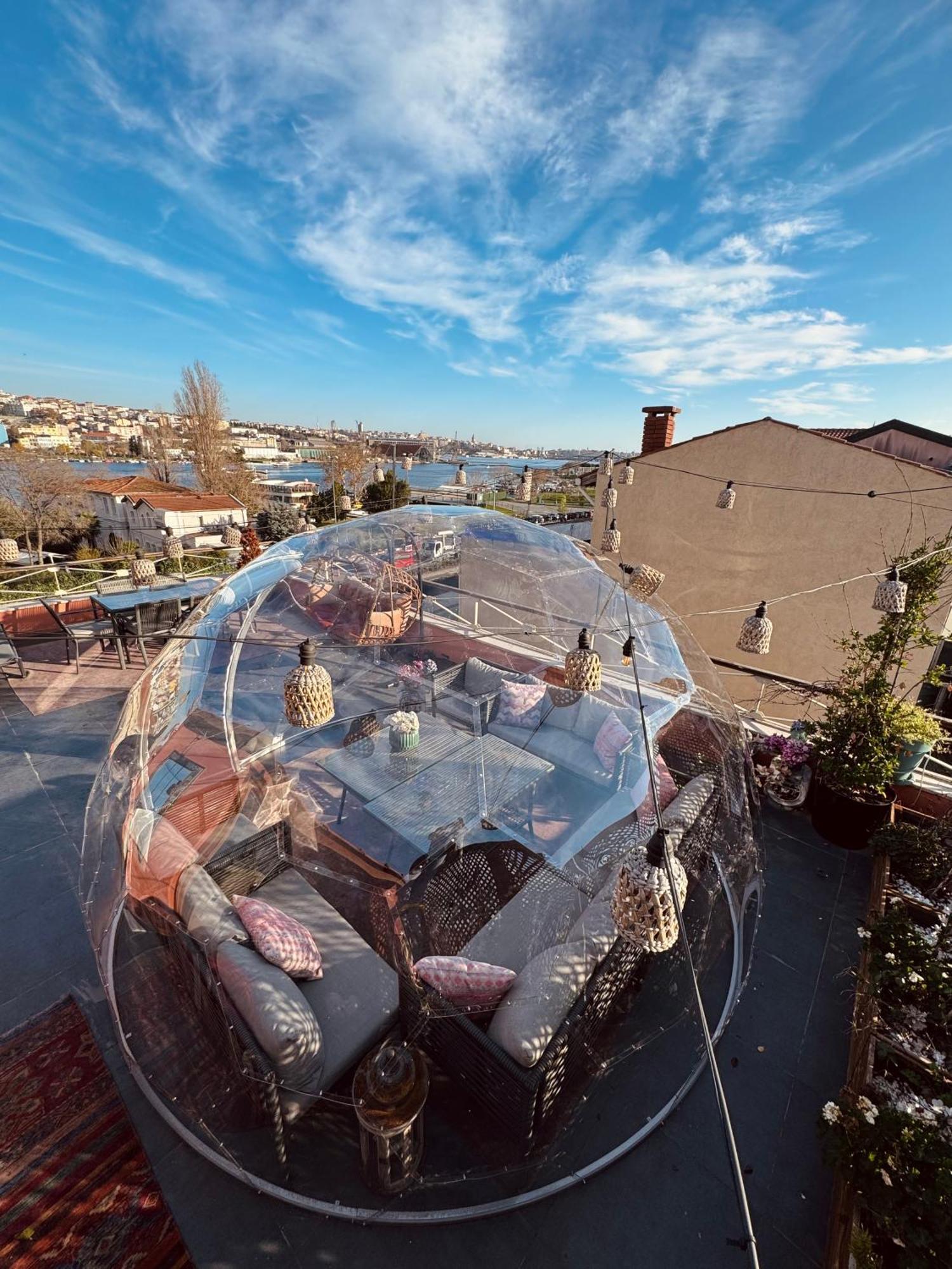 Waterfront Apartment By The Tram - Terrace With Dome & Golden Horn View In Fatih 伊斯坦布尔 外观 照片